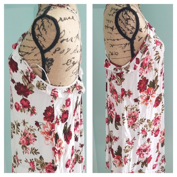 🎀Host Pick🎀 Floral Trim Ruffle Dress - Picture 2 of 4